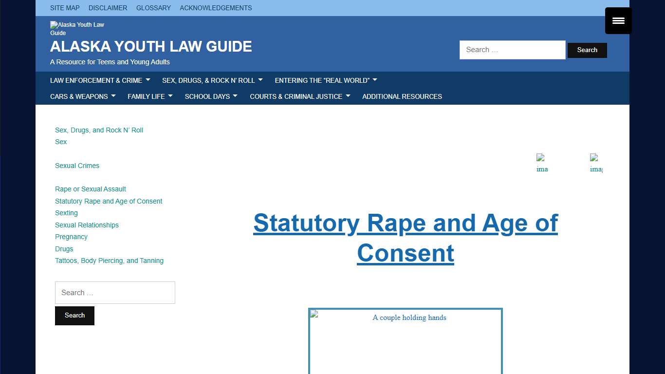 Statutory Rape and Age of Consent – Alaska Youth Law Guide