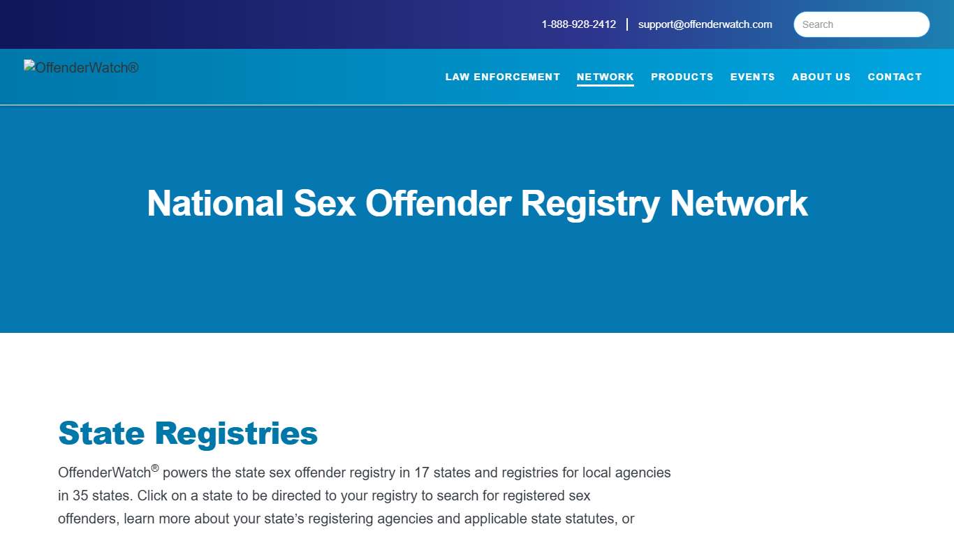 National Sex Offender Registry Network OffenderWatch